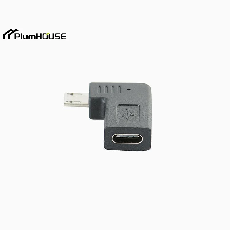 1Pcs Left Right 90 Angle Type C Female To Micro USB Male Charger Data OTG Cable Adapter DIY Accessories
