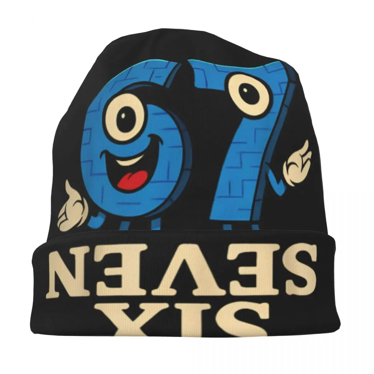 67 ستة سبعة 6-7 مضحك الإيطالية Brainrot قبعة للنساء الرجال دافئ Skullies قبعات بونيه متماسكة قبعة