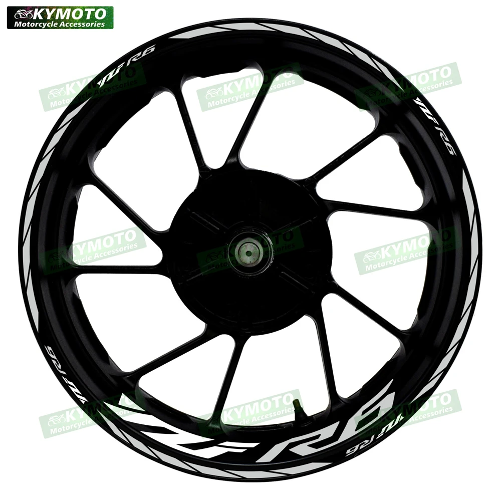 For YZF R6 R 6 motorcycle accessories 17 inch front and rear wheel decals fairing hub reflective rims modified decoration