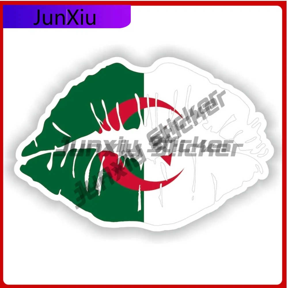 

Algeria Flag Lips National Emblem Sticker Travel Stickers And Decal Sticker Camping Car Decoration Camper Rv Suv Van Decals Pvc
