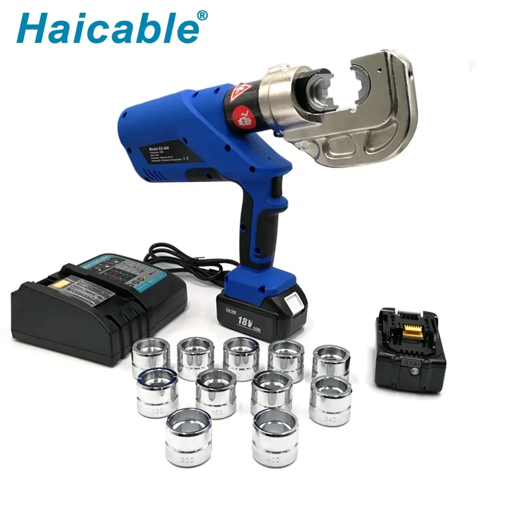 Power Crimper EZ-400 Herramienta de prensado de terminales de cable hidráulico de batería de 12 toneladas