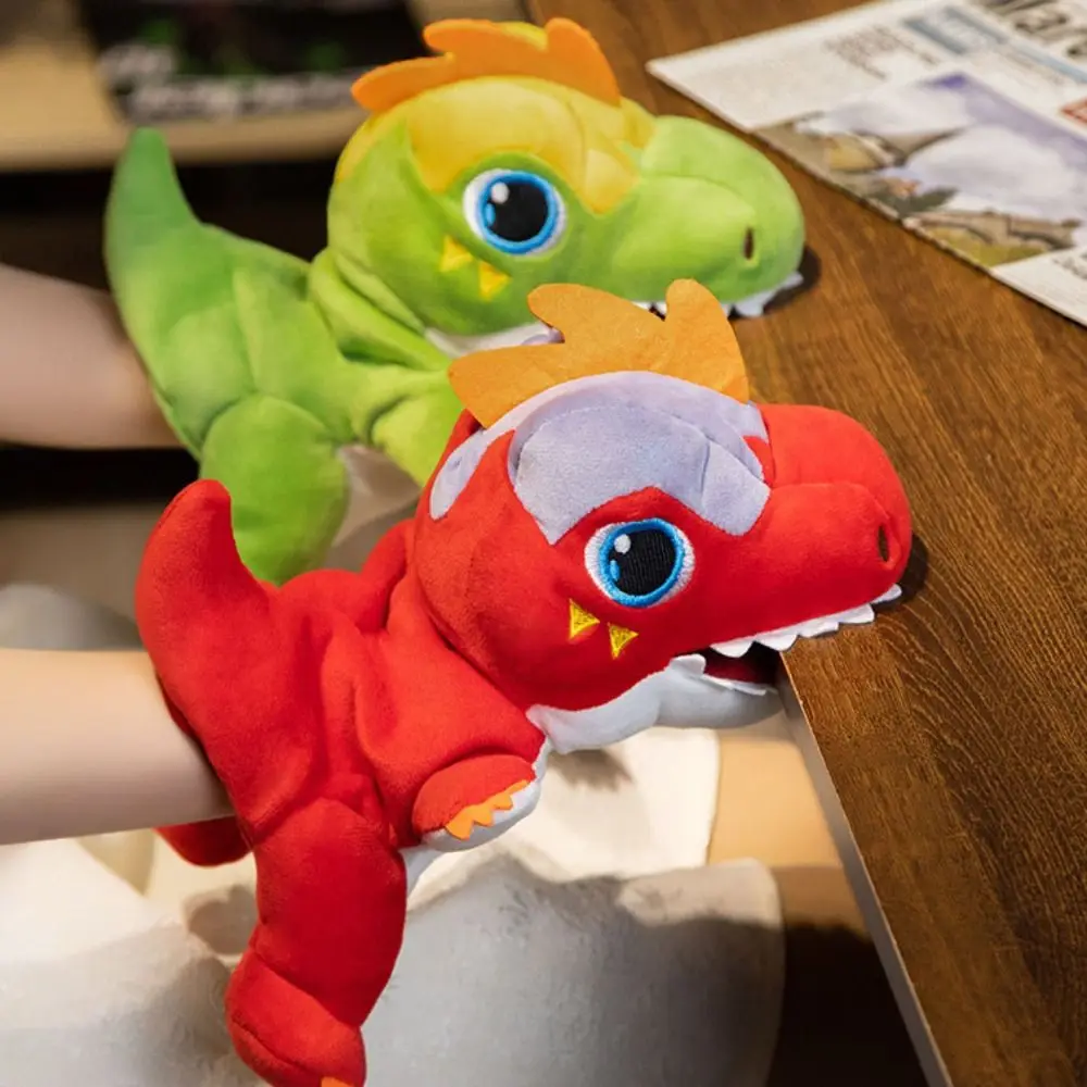 Tyrannosaurus Rex Dierenhandpop Storytelling Beweegbare mond Gevuld pluche dinosaurusspeelgoed Simulatie voor vroeg onderwijs