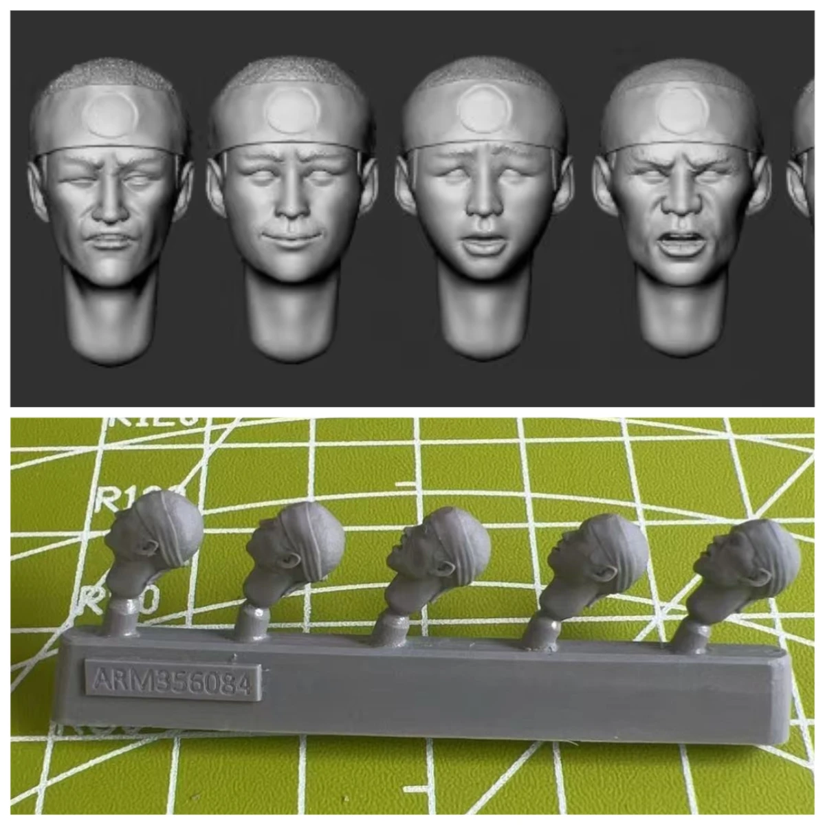 

Unpainted 1:35 Die-casting Resin Model Kit for Soldier Head Replacement and Modification 356084
