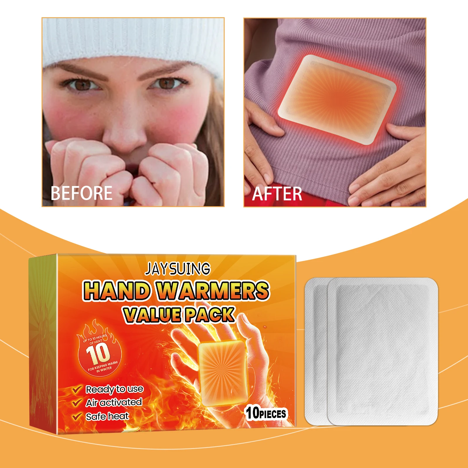 

Warm Foot Patch Portable Heating Hand Warmth Patch Persistent Fever Safe Comfort Winter Disposable Self Heating Universal Patch