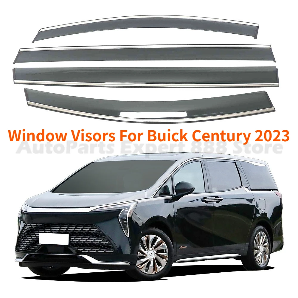 For Buick Century 2023 Window Visor Weather Shield Car Accessories Rain Guard Deflector Windshield Rain Eyebrow Awning Trim