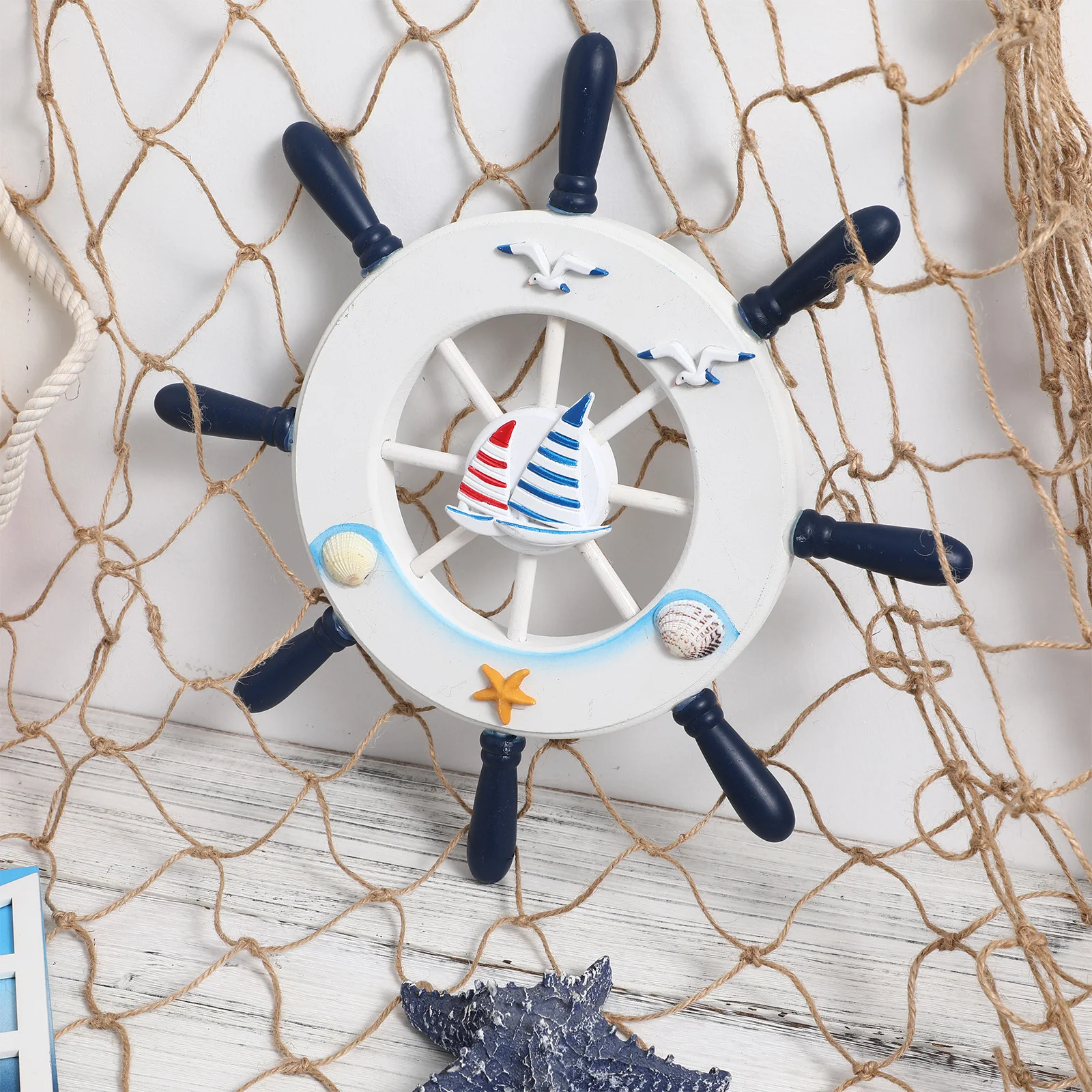 200cm x Nautical Fish Net Decor Decorative Mediterranean Style Fishing Net Wall Decor Wall Hanging for Home Cafe