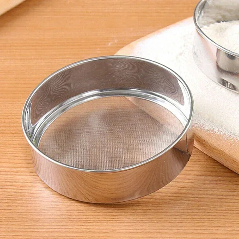 1pc Mesh Flour Sifting Sifter Sieve Strainer Cake Baking Household Kitchen Tools Great for Sifting Flour Stainless Steel 15cm