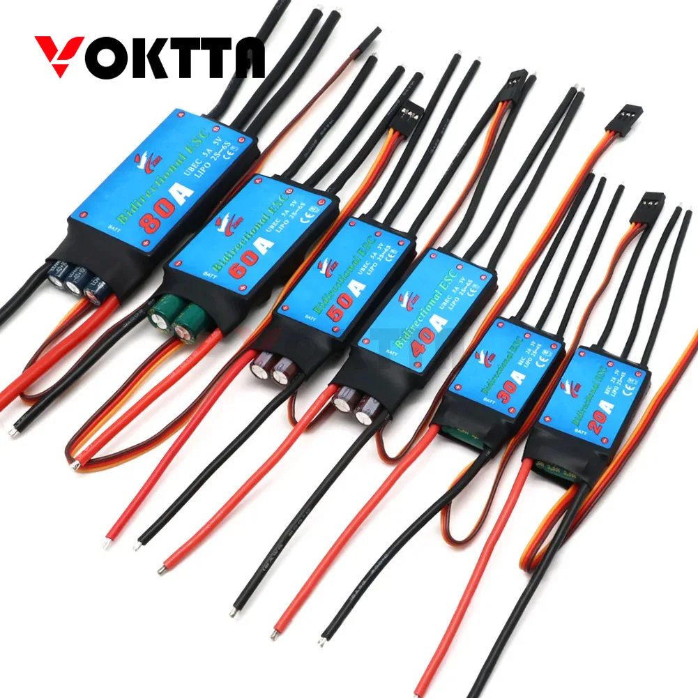 Bidirectional ESC 20A/30A/40A/50A Bidirectional Brushless ESC for RC Car Pneumatic Underwater Propeller Brushless ESC