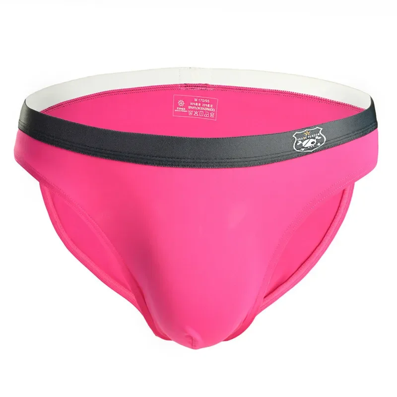 

Men's Underwear Male Soft U Convex Pouch Panties Ice Silk High Elasticity Nylon Sexy Underpants