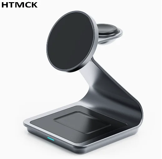 3 in 1 Magnetic Wireless Charger Station Multi Device Fast Charging Stand for Smartphone Watch TWS Earbuds