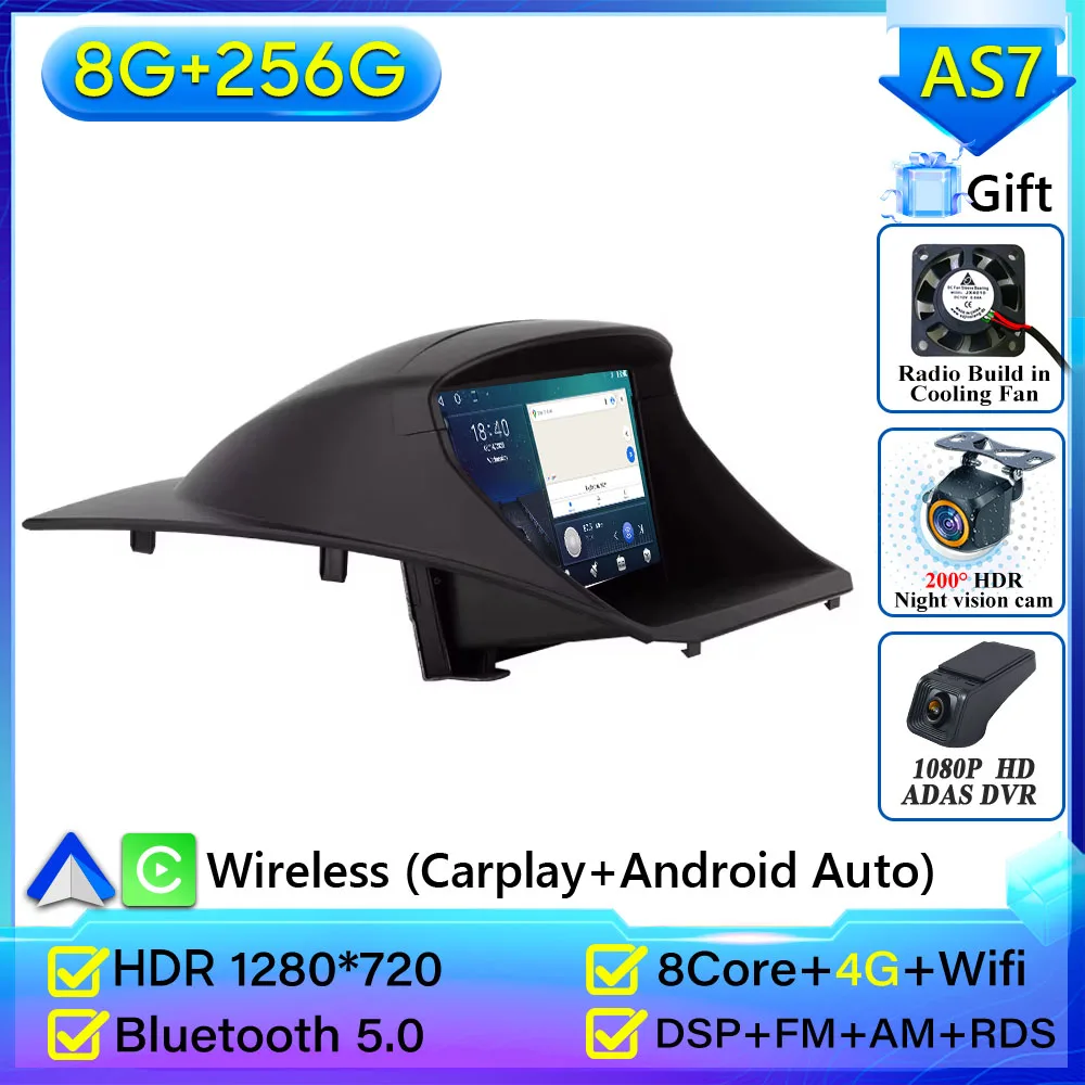 Android 16 autoradio voor Ford Fiesta 2009 - 2017 GPS navigatie Android Auto Carplay Wifi video stereo scherm 4G geen 2din - afbeelding 1