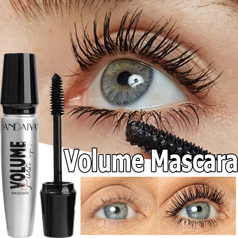 Máscara rizadora 4D negra, gruesa, secado rápido, impermeable, no floreciente, maquillaje de ojos profesional de larga duración, cosméticos