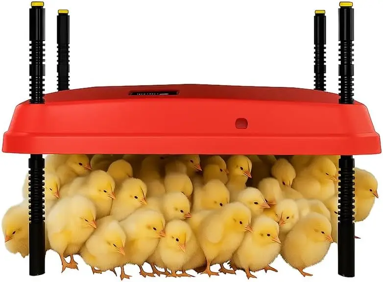 Adjustable 16x16 Baby Chicks Brooder Heating Plate: Metal, Safe, Energy-Saving, Easy to Assemble and Clean for Chicken Brooding
