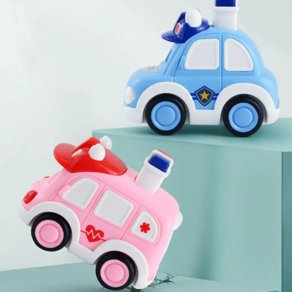 Voiture de Police interactive Press and Go, véhicule jouet, tirer vers l'arrière, voitures Push and Go, camion de pompier, Mini véhicules, voitures à remonter, jouets cadeau