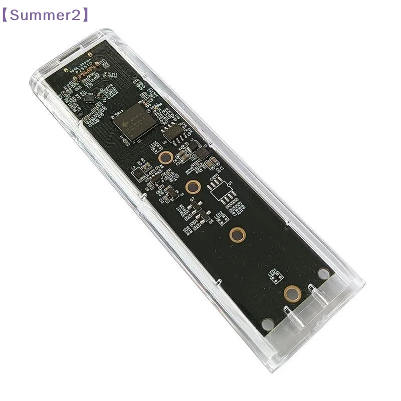 Transparent M2 NVMe SATA SSD Enclosure 10Gbps High Speed Transfer RGB Light For Portable Data Storage Office Travel〔Sum2〕