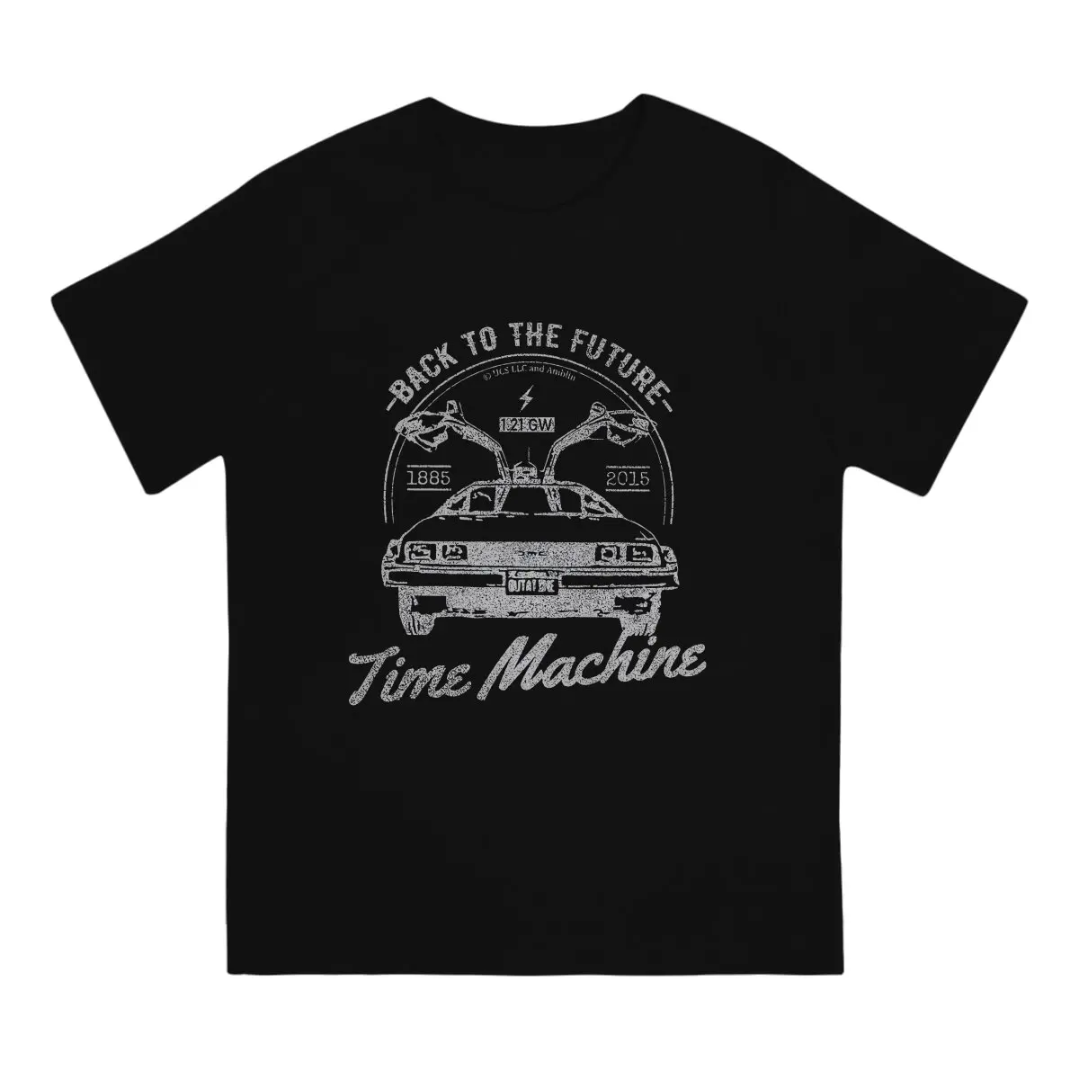 Machine  Vintage T Shirt Men 100% Cotton Leisure T-Shirt O Neck Back To The Future Tees Short Sleeve Clothes Gift Idea