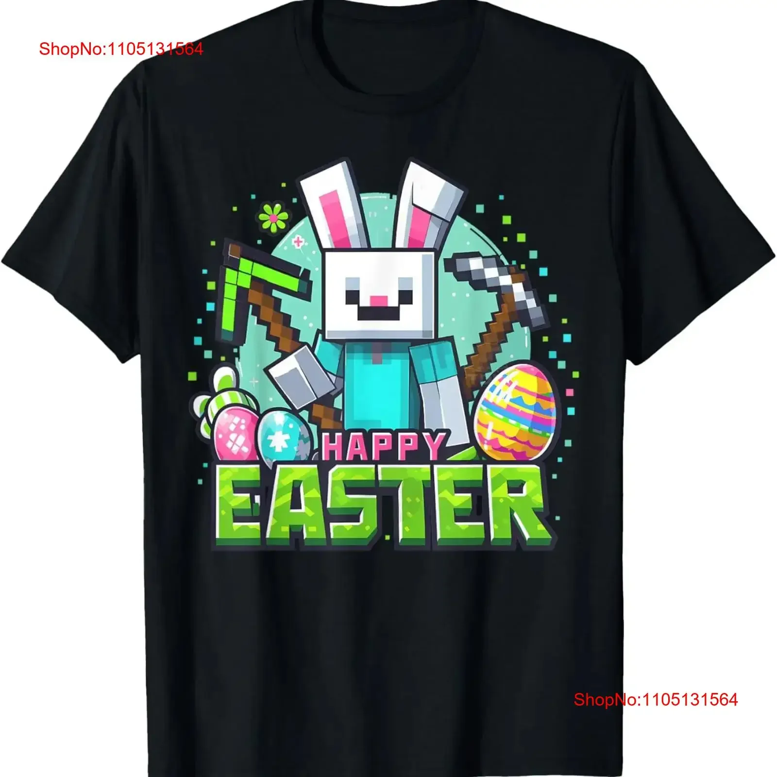 Easter Video Game Bunny Eggs Gaming Gamer Boys Men T Shirtn Kids Shirt  vintage Washed fashion Top For Everyday Wear graphic