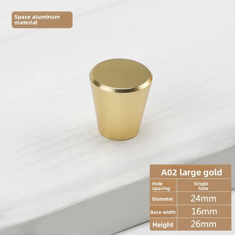 ลูกบิดลิ้นชักแบบเรียบง่าย ลายขรุขระ ทรงกลม สีทอง มือจับประตูแบบพกพา ดีไซน์รูเดียว อุปกรณ์ตกแต่งเฟอร์นิเจอร์สำหรับบ้าน