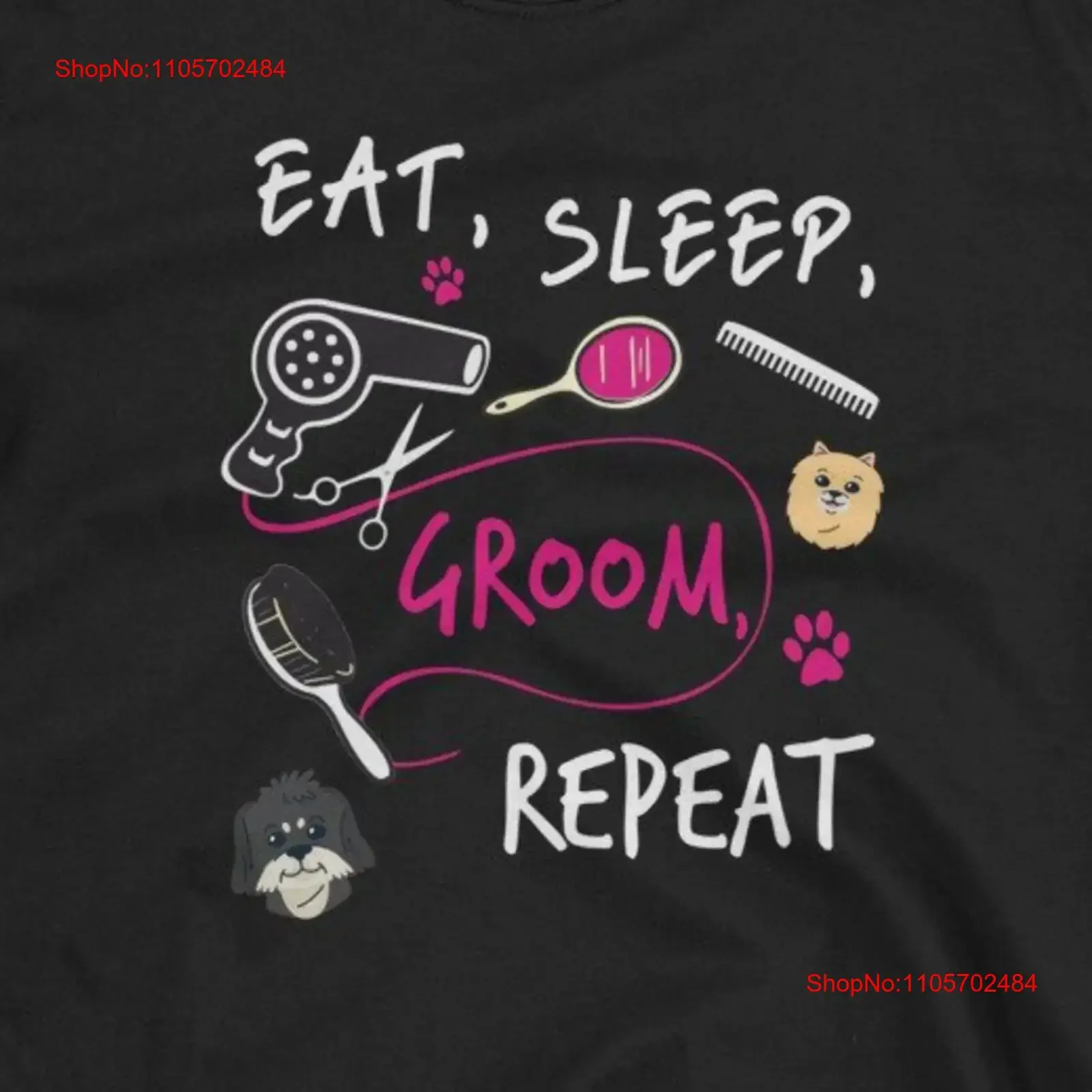 Dog Groomer T Shirt Grooming Dogs Salon vintage Washed Casual Versatile streetwear Breathable homme Stretched fashion Unisex