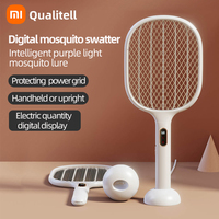 Qualitell Electric Mosquito Swatter S1 with LED Power Display, 15° Tilt Bug Zapper Rechargeable 2000mAh