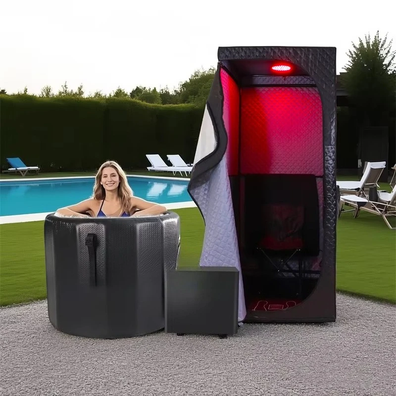 Custom Logo Portable Home‑Use Cold Plunge Tub Water Chiller Black Ice Bath Chiller with  Tent