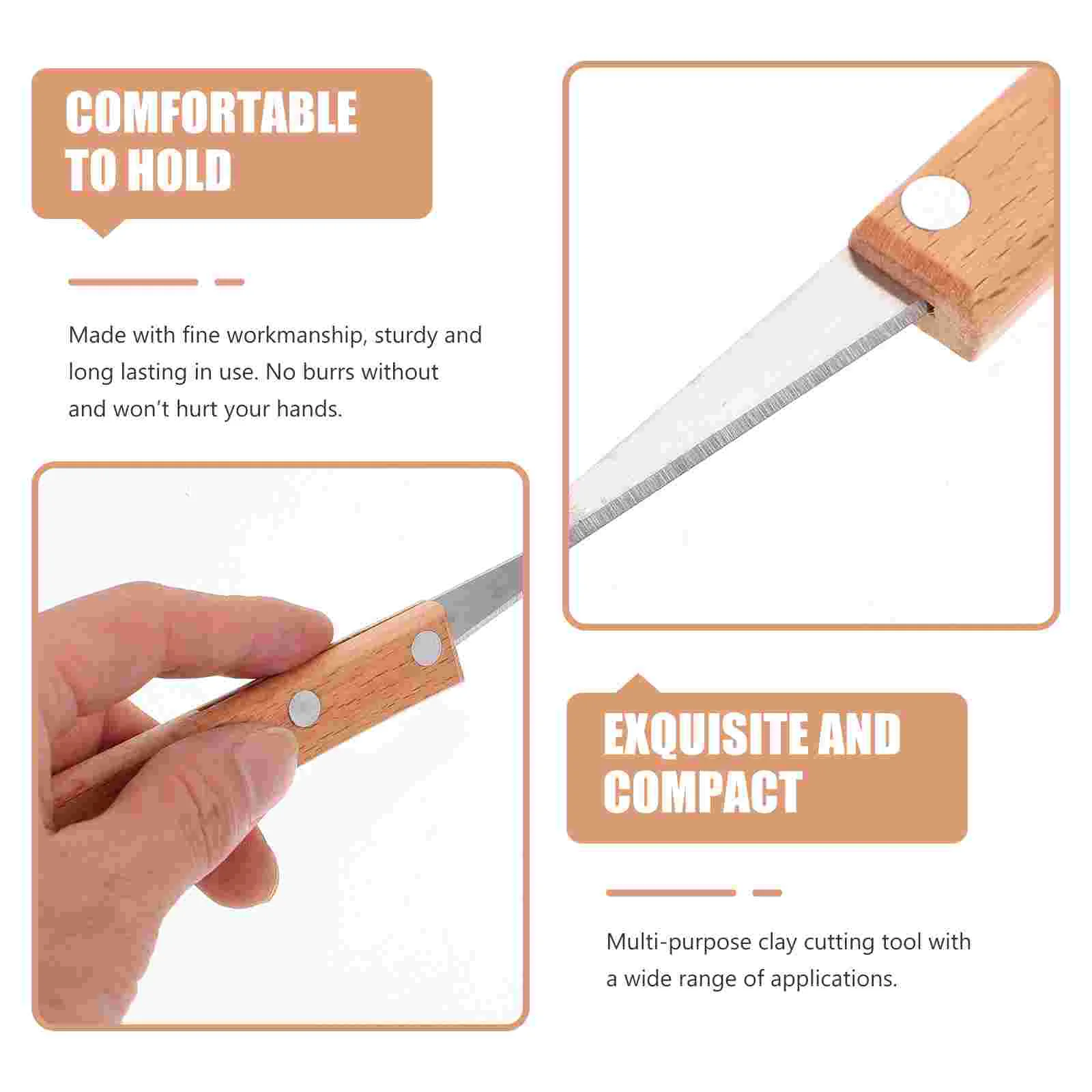 2 Pieces Clay Repair Knife Carving Modeling Fettling Polymer Cutters Tools for Jewelry Making