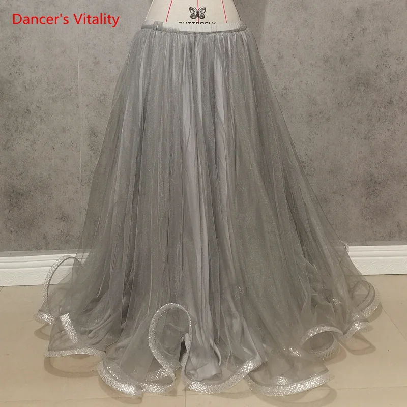 Belly Dance Costume Skirt Adult Swing Yarn Skirt Single Split Cusomzied Female Children's Versatile Fairy Half Length Clothes