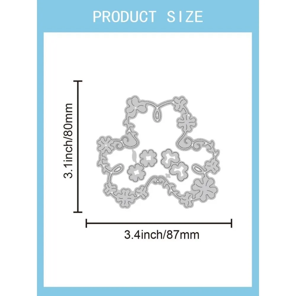 1Pc Wreath Clovers Cutting Dies Shamrock Carbon Steel Cutting Dies Stencils Scrapbooking Template for DIY Scrapbooking Photo