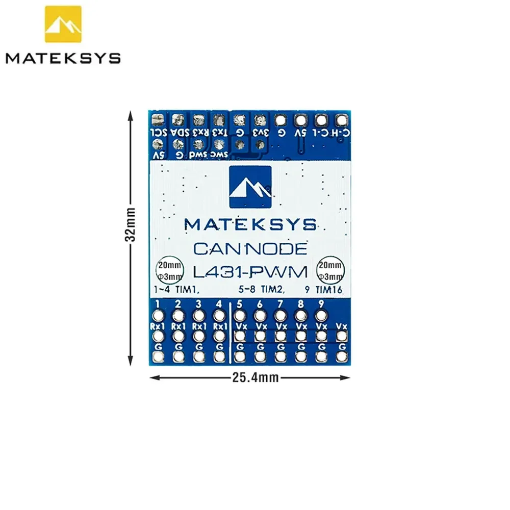 MATEK CAN-L4-PWM AP_PERIPH DRONECAN TO PWM ADAPTER ArudPilot Turn PWM Servos Into CAN Servos DShot Capable ESCs Into CAN ESCs