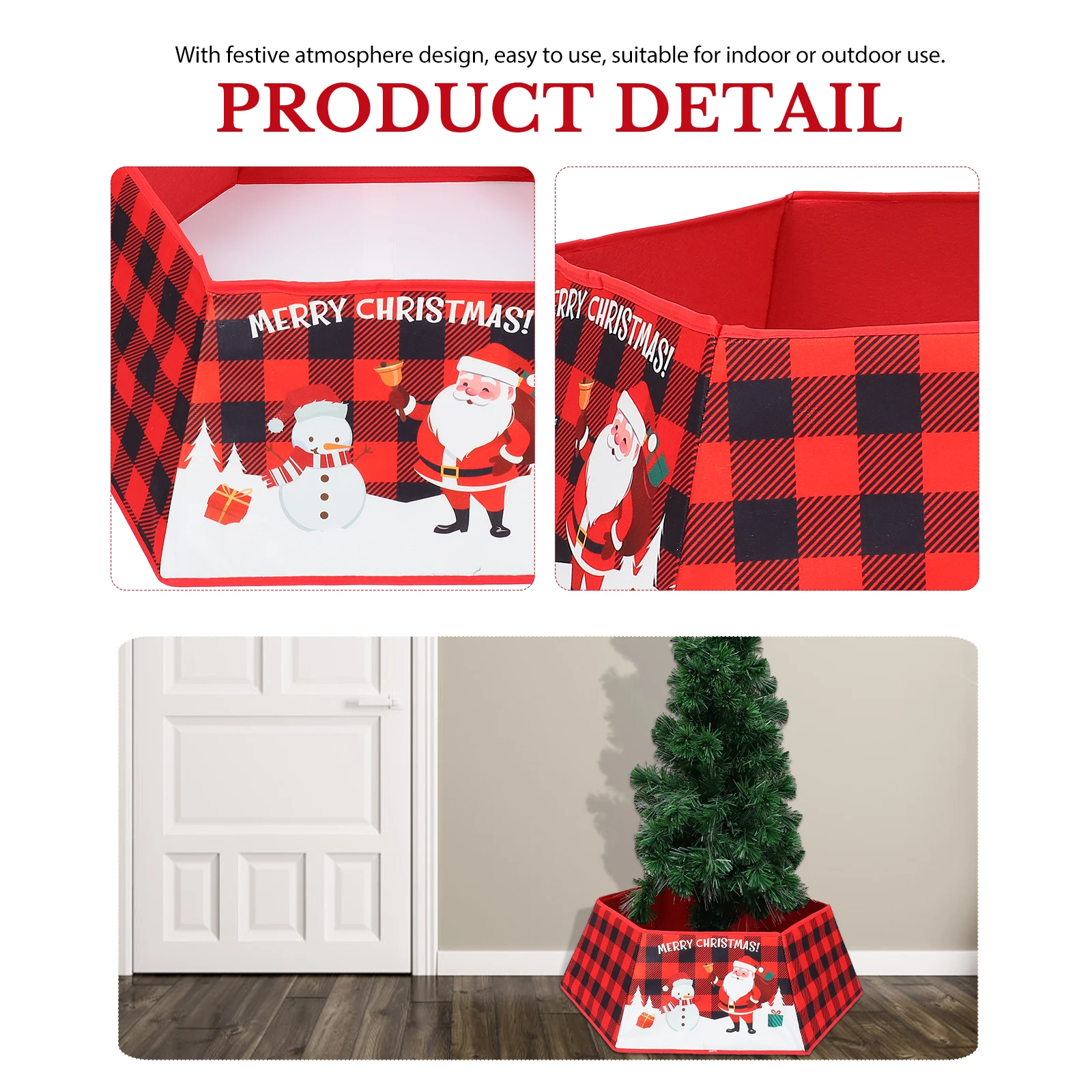 

Carpet Christmas Tree Skirt Xmas Non-woven Fabric Skirts for Artificial Trees Apron Adorn