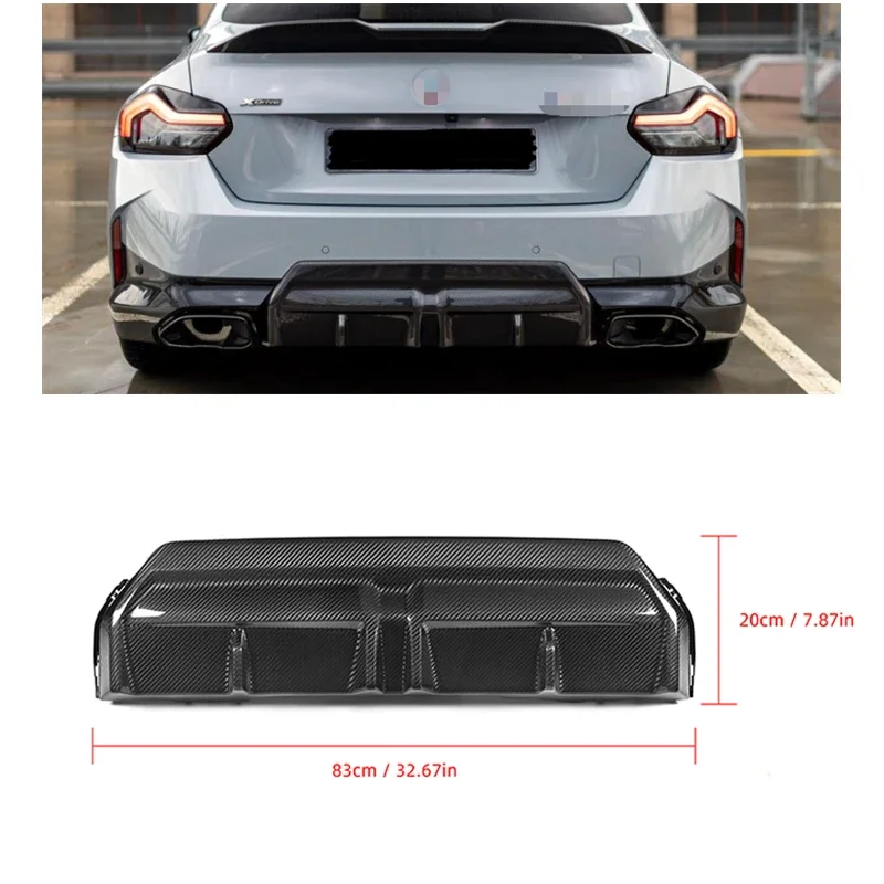 

MP style dry carbon fiber Car Bumpers For BMW 2 Series G42 Sports 2-Door 2022+ G42 Rear Bumper Diffuser