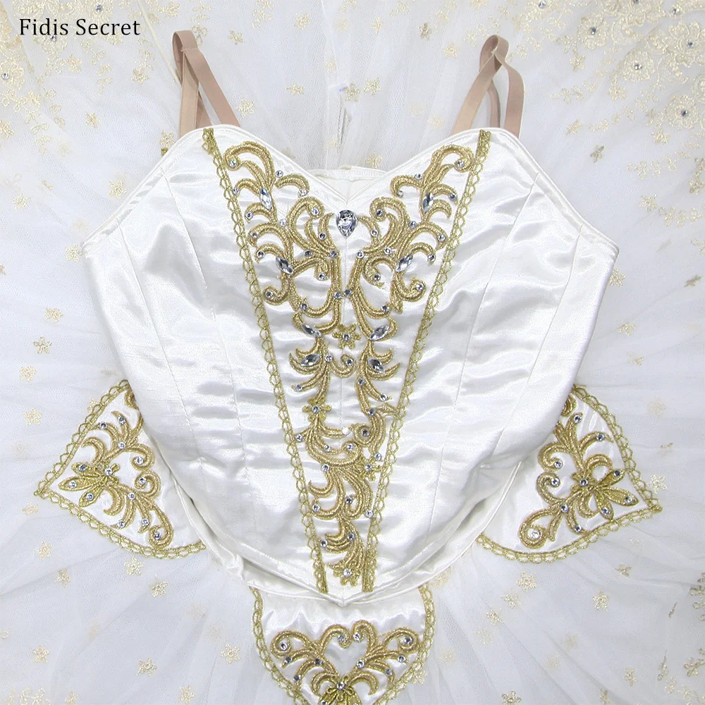 

High Quality White Classical Platter Ballet Tutu Skirt,Girls YAGP Performance Costumes,Ballerina Sugar Plum Fairy Stage Wear