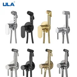 ULA Portable Bidet Sprayer Set  Bidet faucet Stainless Steel and Brass Toilet Faucet Hot Cold Water Mixer Bathroom Shower Head