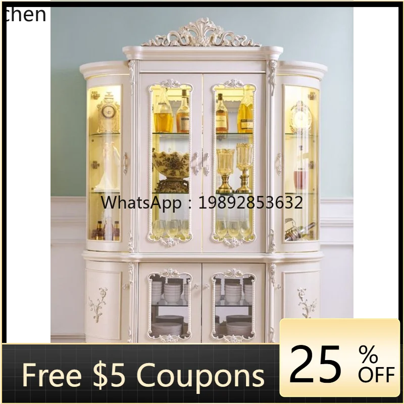 

wine cabinet against the wall Home living room Glass display Luxury decoration Dining room with door side cabinet
