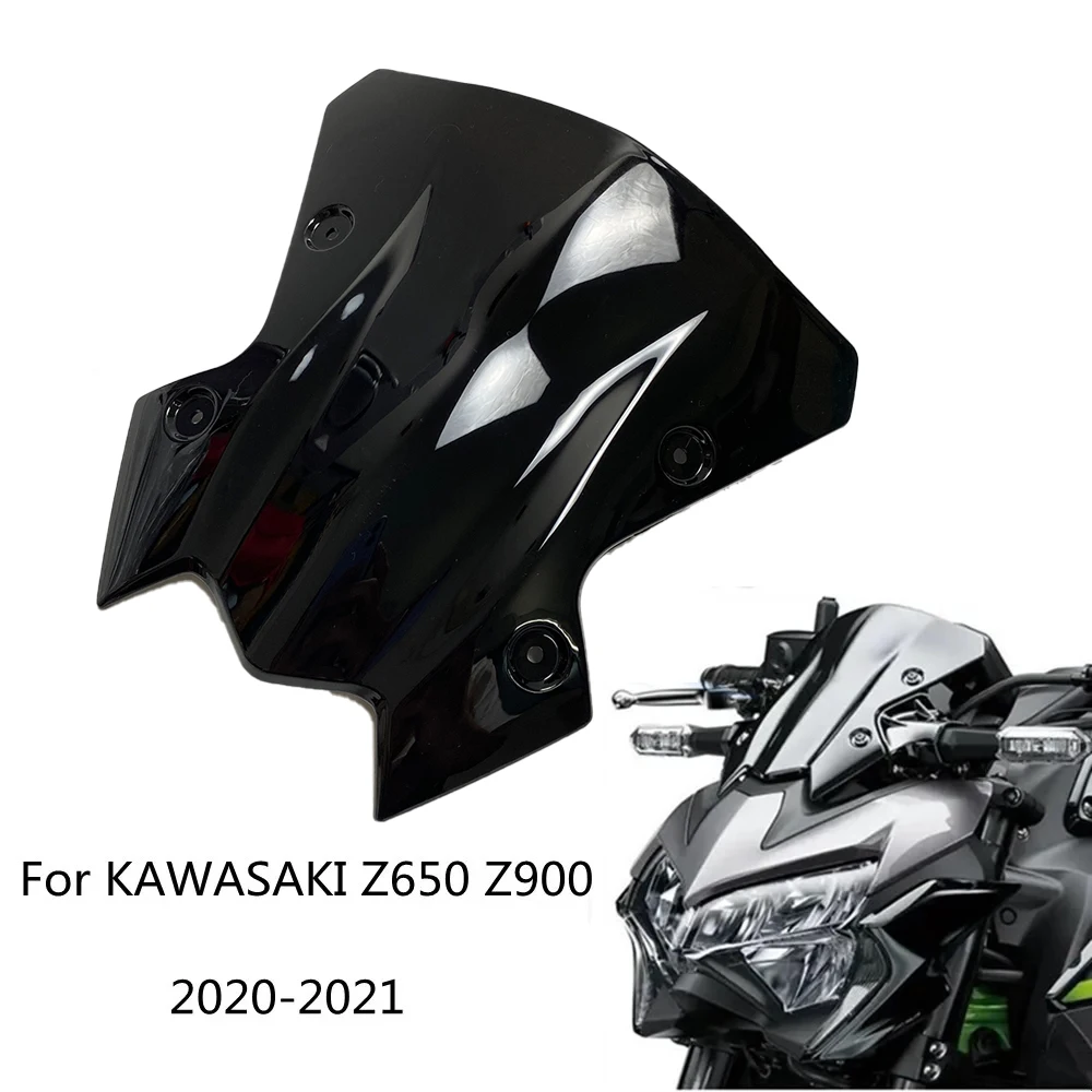 

Motorcycle Windshield Windscreen, Sun Visor Glass, Air Deflector, Fairing Front Wind Shield, for Kawasaki Z900 z650 2020 - 2021