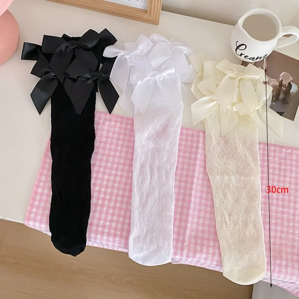 جديد تنفس جوارب ضغط Bowknot امتصاص العرق الجوارب عارضة لوليتا العجل الجوارب الاطفال