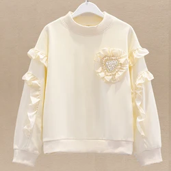 Spring Shirts for Girls White School Clothes Girls Blouses Long Sleeve Kids Tops Cotton Children Clothes Vestidos 8 10 12 Years