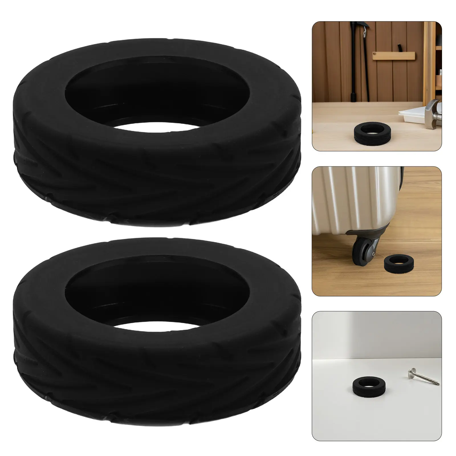 

16Pcs Luggage Wheel Covers Silicone Suitcase Wheel Protectors Soft Silent Noiseless Caster Covers Travel Luggage
