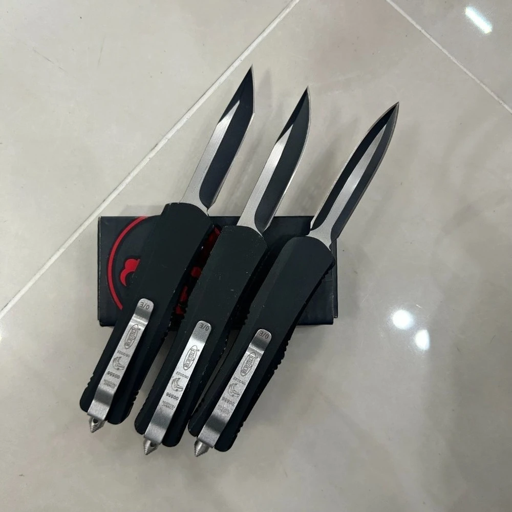 A07 Stainless Steel Multi-Tool Folding Knife - Portable Rope Cutter & Glass Breaker, Black Handle with Metal Accents Multitools