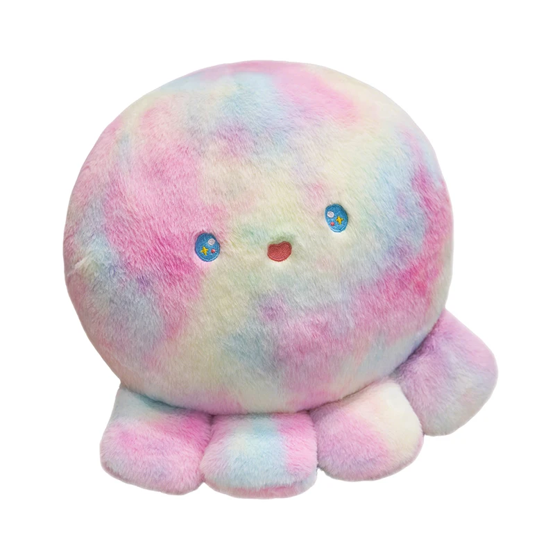

Colorful Octopus Plush Toy Stuffed Cartoon Octopus Doll Soft Cozy Throw Pillow Back Cushion for Cute Room Decor