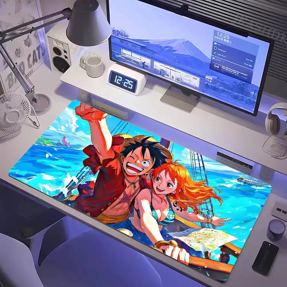 One Piece Admiral Akainu Anime Gaming Mouse Pad Large Rubber Keyboard Desk Mat With 2MM Stitched Edge Design