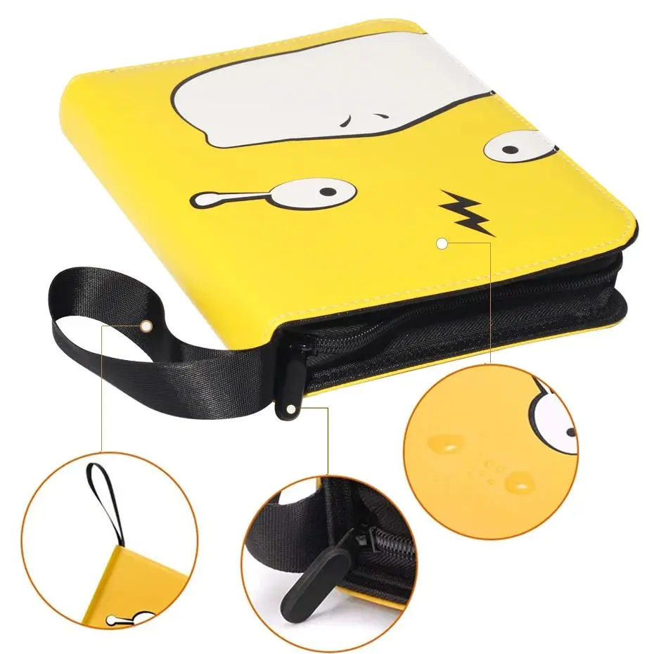 *New 400Pcs Card Album Binder Photocard PU Zipper Photo Album Carte Holder Collection Folder Letters For Pokemones Cards Hobby - view 5