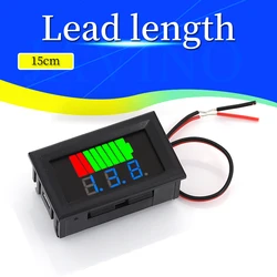Car Battery Charge Level Indicator 12V 24V 36V 48V 60V 72V Lithium Battery Capacity Meter Tester Display LED Tester Voltmeter