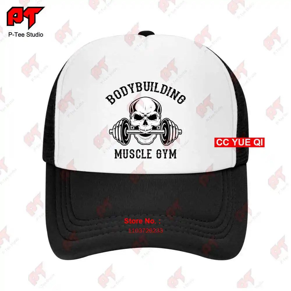 Skull Weights Bodybuilding Muscle Gym Baseball Caps Truck Cap ZD9H