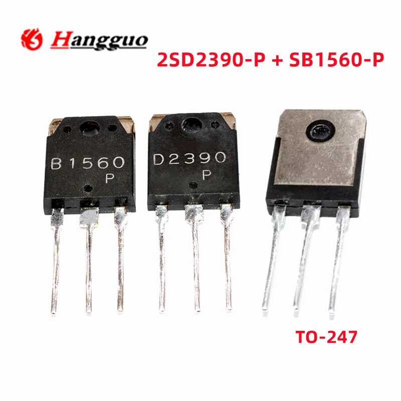 10Pcs=5pair Original 2SD2390-P 2SB1560-P 2SD2390 2SB1560 TO-247 High power amplifier transistors