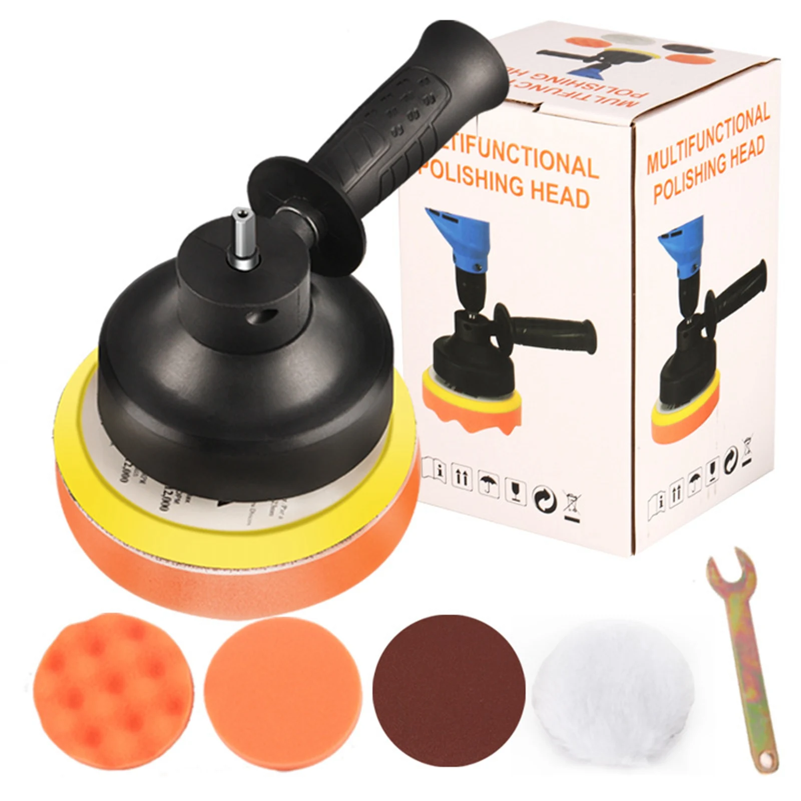 Car Polisher Machine Wool Wax Sponge Polishing Wheel Electric Drill Bit Adapter Buffing Pad Polishing Head Kit Power Tool