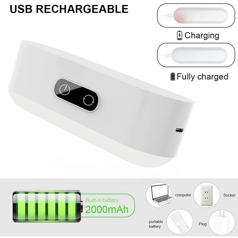 Unter Schrank leuchten, stufenlos dimmbare Lese lampe wiederauf ladbar, 5 Farben verstellbar für Schrank, Schmink spiegel