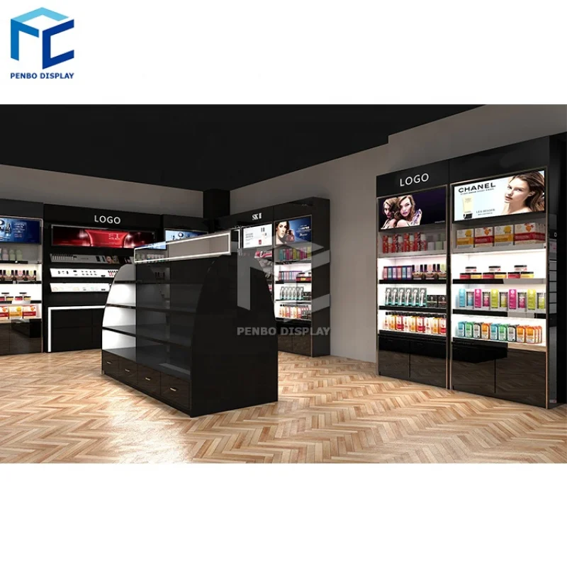 

2025customized. cosmetic shop design beauty chain fancy cosmetic store interior display makeup modern shopping mall cosmetics di