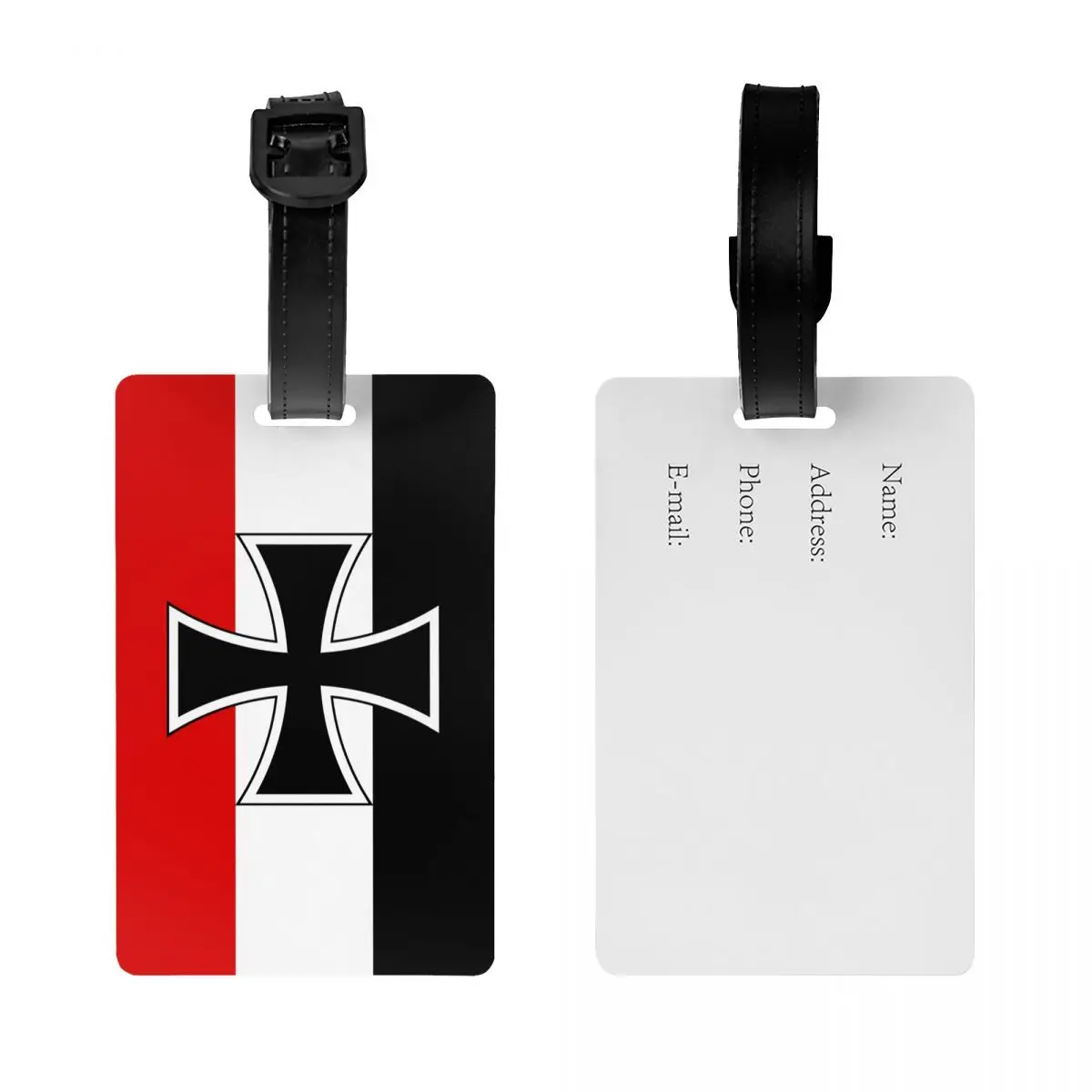 Custom Flag Of German Empire Luggage Tag With Name Card Privacy Cover ID Label for Travel Bag Suitcase