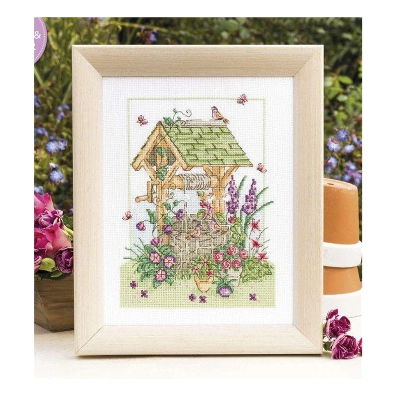 The cross-stitch set 28CT, 18CT, 14CT and 11CT can be selected as printed fabric handcrafted material pack saga well platform